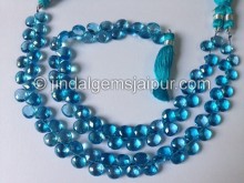 Swiss Blue Topaz Far Faceted Heart Shape Beads